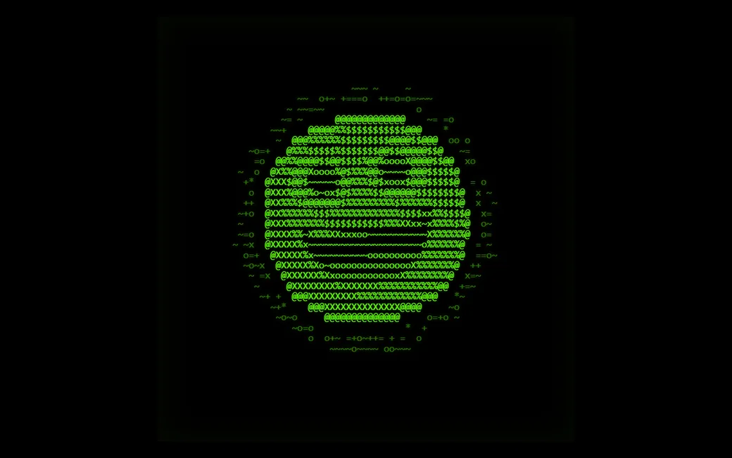 Emoji als leuchtende ASCII-Figur
